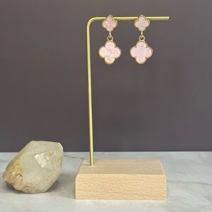 Double Clover Drop Earrings